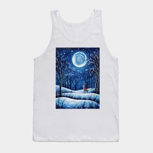 Moonlit Reverie: The Hare's Serenity Tank Top